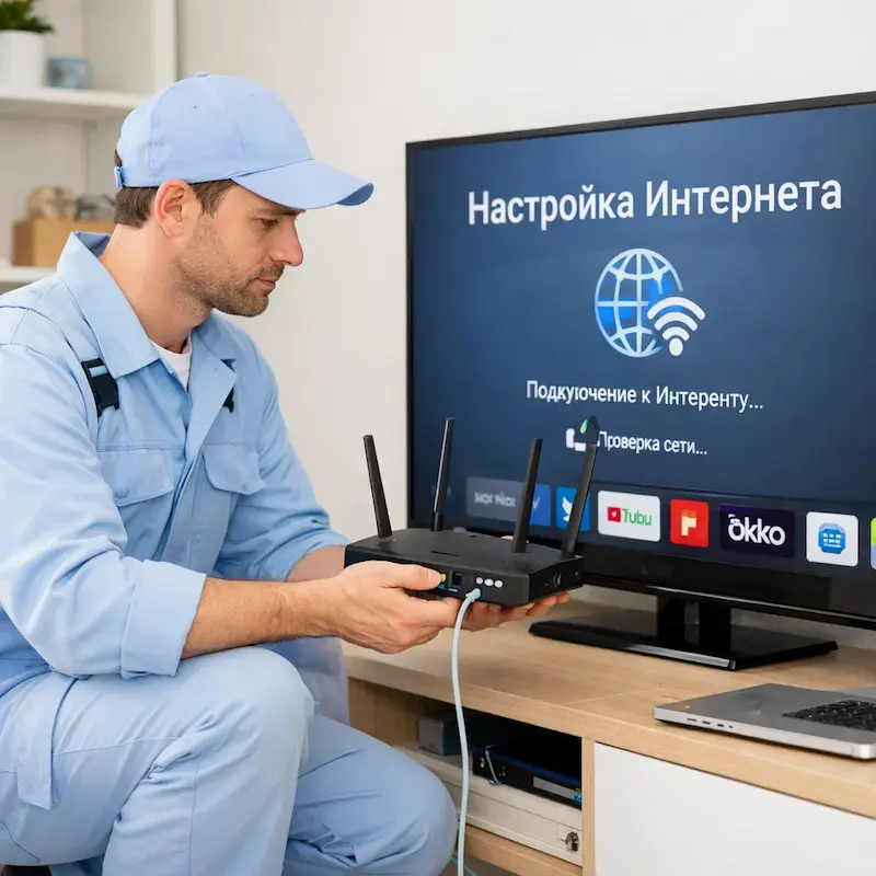 Настройка интернета на телевизоре в Нижнем Новгороде