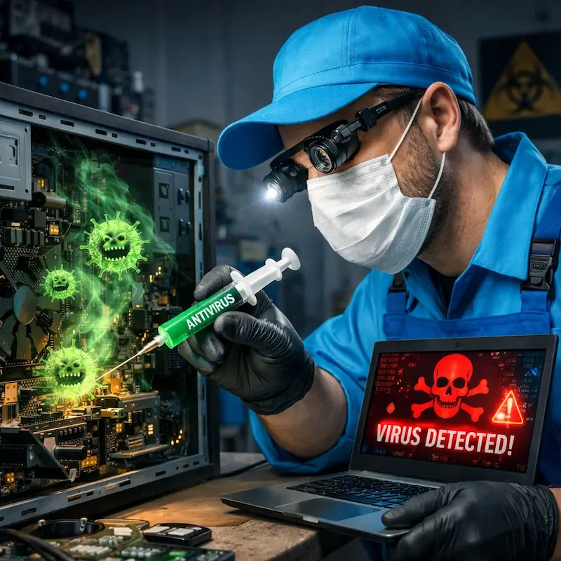 Лечение компьютера от вирусов в Нижнем Новгороде на дому